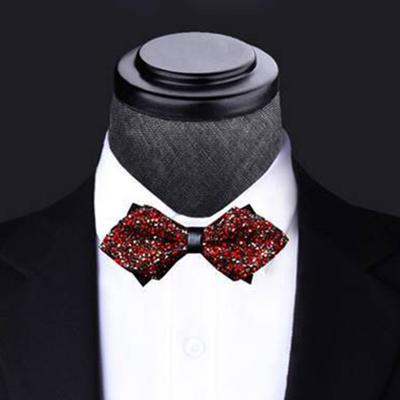 Pajarita Yousheng Decorada con Pedrería Brillante Diseño de Esquina Aguda Pajarita Accesorios para Traje Bodas Fiestas de Negocios