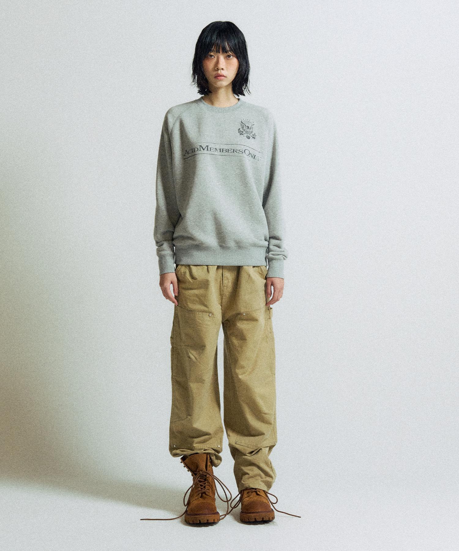 Slow Acid Amo Raglan Sweatshirt [Melange Grey] Melange Grey/S