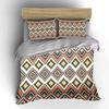 Geometric Diamond Tribal Pattern Background Bedding Set for Kids Luxury Gift 3pcs Digital Print Comforter Set Soft Comfortable