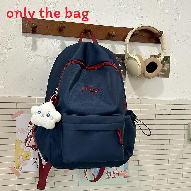 Nylon Girls Backpack With Letter Print Design And Splicing Elements For Casual Travel And School Use