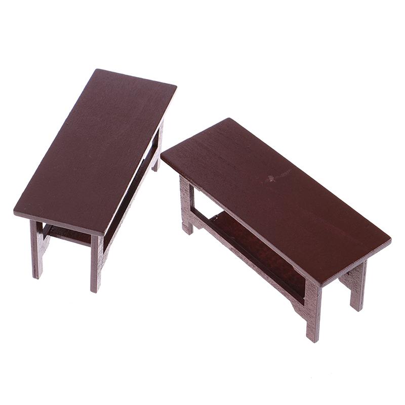 Mini Wooden Desk Furniture Model Toy Diy Dollhouse Decoration Play House Toys