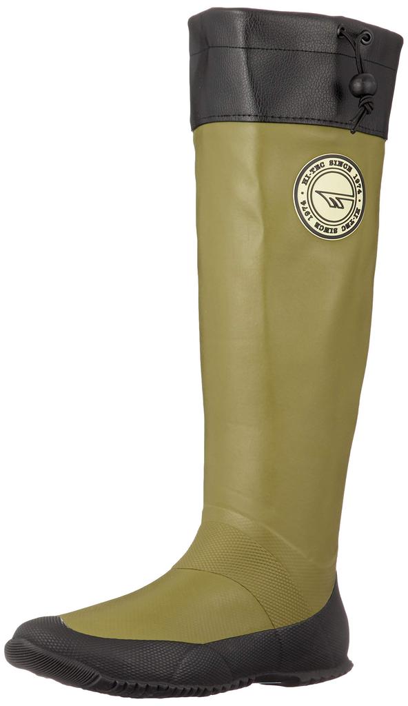 KAGEROW Packable Rubber Rain Size E Hi-Tec Boots, Khaki, 22.5-23.0 cm,