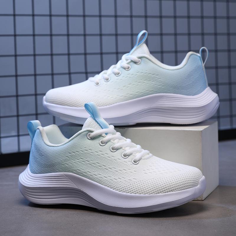 

Flying woven women s shoes new versatile women s shoes soft sole high elastic little white shoes women s casual breathable sports shoes 35