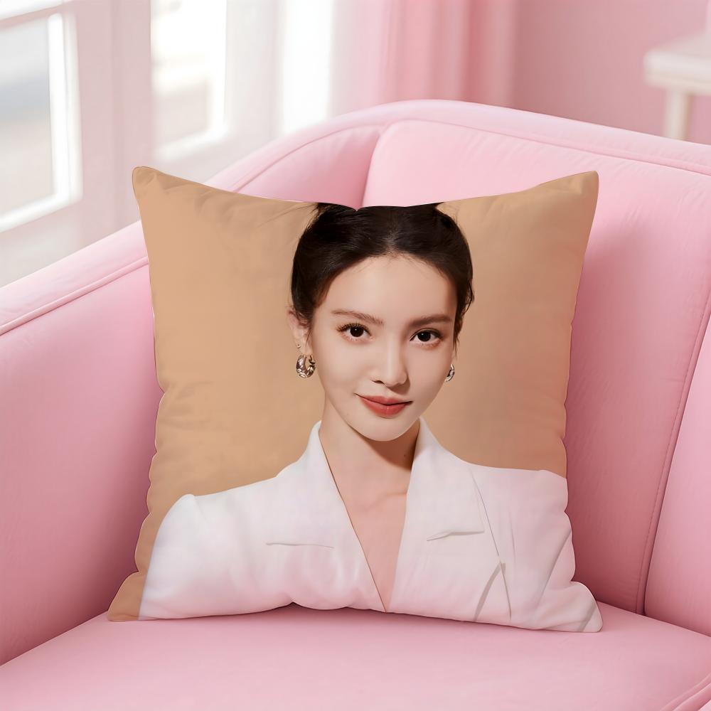 Popular Fashion Elegant Chinese Actress JJin Chen Cushion Cover Pillow Case Soft Friendly Fabric  Concealed Zipper