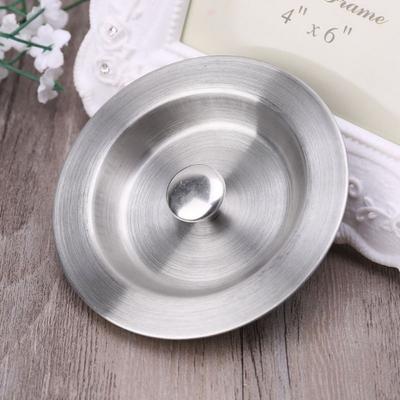 Kitchen Laundry Bathroom Sink Stopper Bath Tub Sink with Rubber Ring Floor Drain Stainless Steel 8.8CM Filter Plug