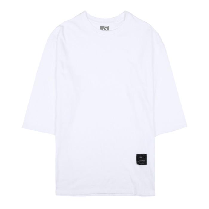 SEVENTEENTH 3/4 Oversized Long Sleeve T-Shirt White
