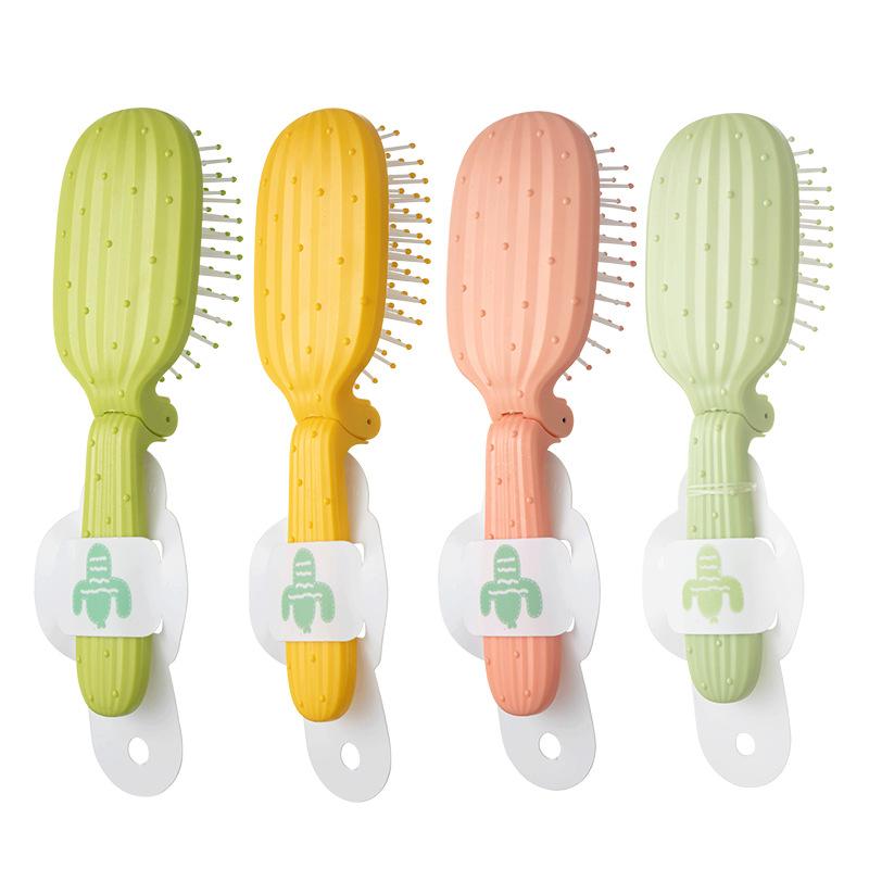 Cactus Folding Air Bag Comb Massage Comb Folding Easy To Carry Air Cushion Comb Girls Small Comb