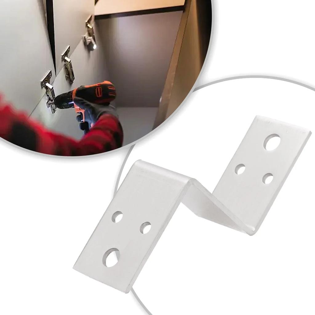 Corner Brackets Connector Z-Shaped Corner Fixed Fasteners Multifunctional Stainless Steel Fixed Brackets Connector Hardware
