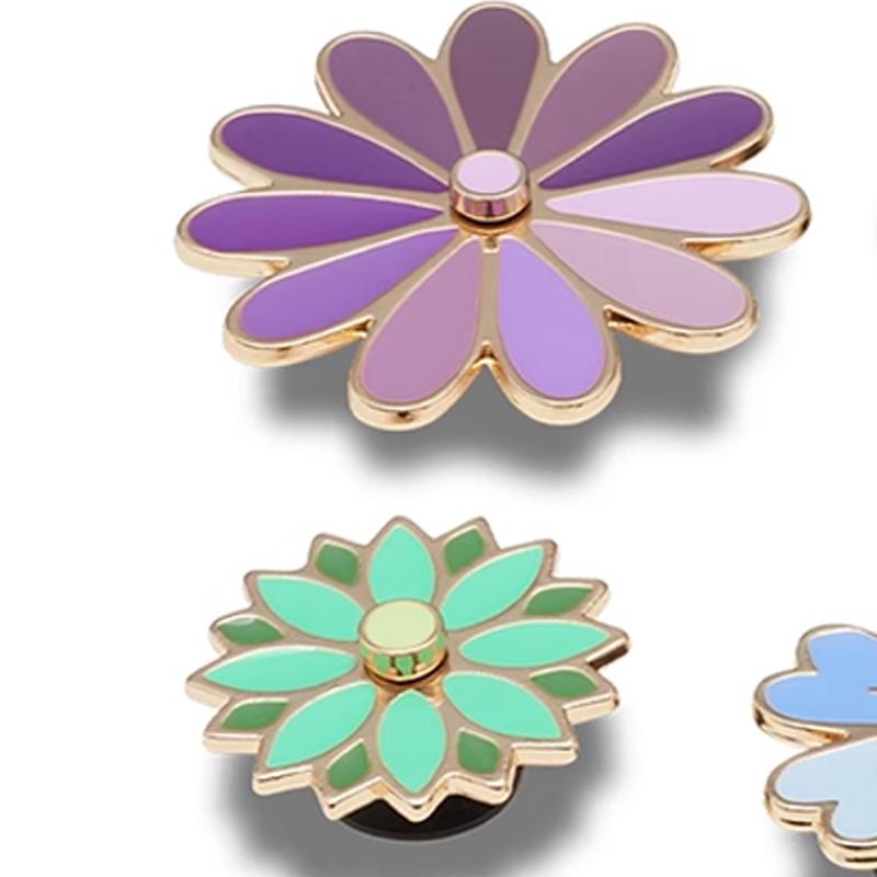 Crocs Quality Flower Five-Piece Set Design Zinc Alloy Shoe Accessories Women's Multicolor