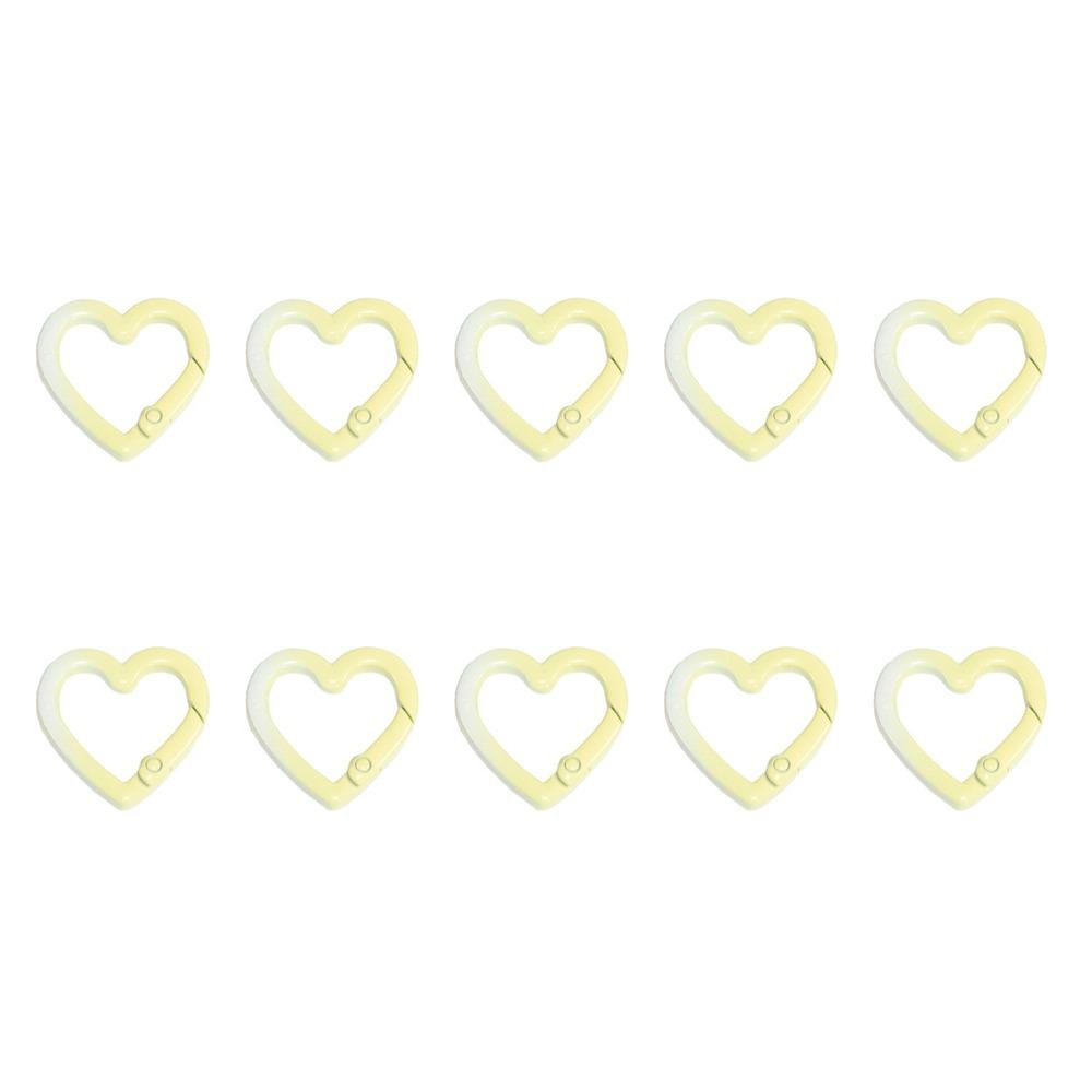 

10 шт. Разноцветные брелоки Соединительные пряжки Одинарное кольцо Градиент цвета Открывающаяся пружинная застежка Подарок жёлтый