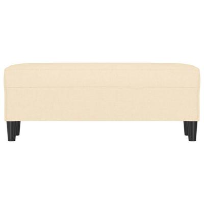 Cream Colored Bench 100 X 35 X 41 Cm Fabric