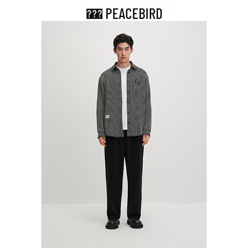 PEACEBIRD Men's Jacquard Textured Drawstring Casual Pants