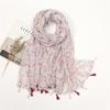 Fashion Thin Tassel Viscose Shawl Scarf for Women Luxury Design Neckerchief Wrap Pashmina Muslim Hijab Echarpes 180*90Cm
