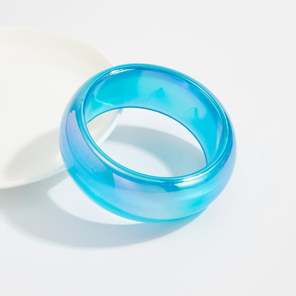 Unregelmäßige Geometrische Bunte Harz Armreifen Transparente Dicke Armreifen Trendige Laser Armbänder Geschenke