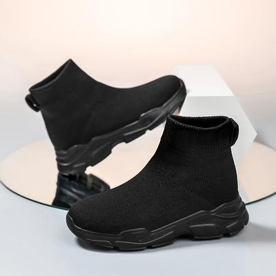 Adidași țesuți fly pentru copii 2025 noi băieți și fete plasă respirabilă ușori antiderapanți pantofi tip șosetă cu o singură pedală