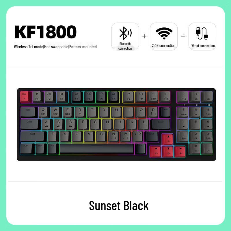 

Shixi KF1800 68-Key Tri-Mode Mechanical Keyboard