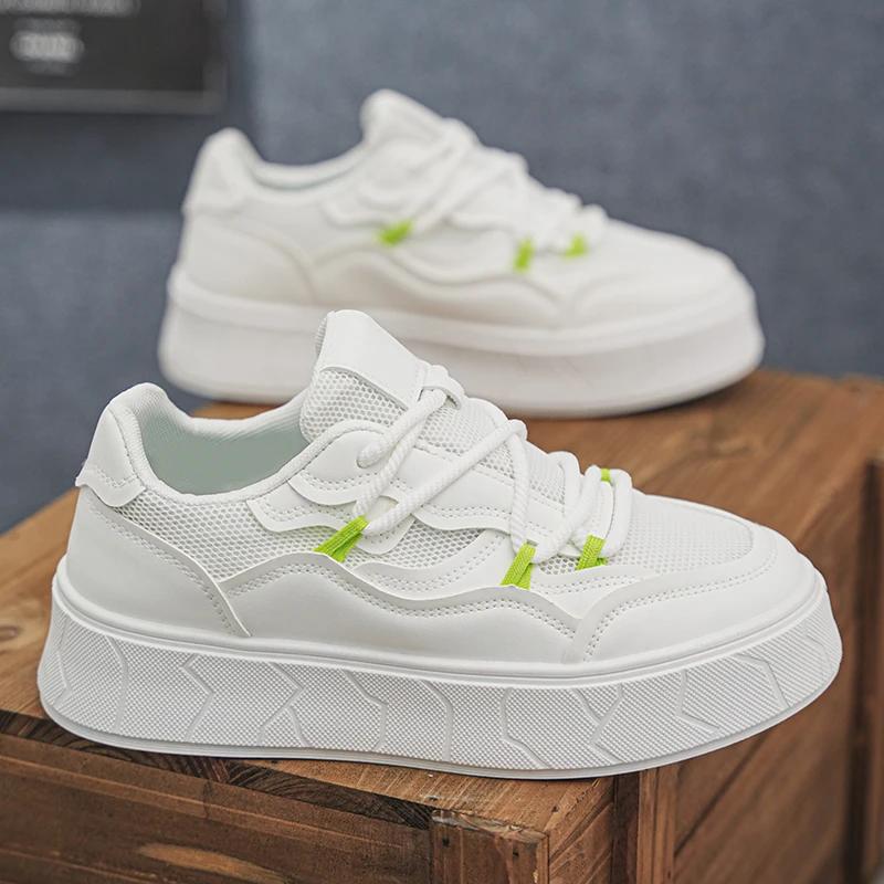 Male Sneakers Skateboard Sports and Leisure Platform Sports Shoes Ventilate Loafers Wear-resistant Soft and Comfortable Fashion