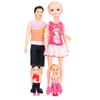 Family Doll Set Dad Pregnant Mom Female Male Baby Beautiful Clothes Educational Joint Dolls