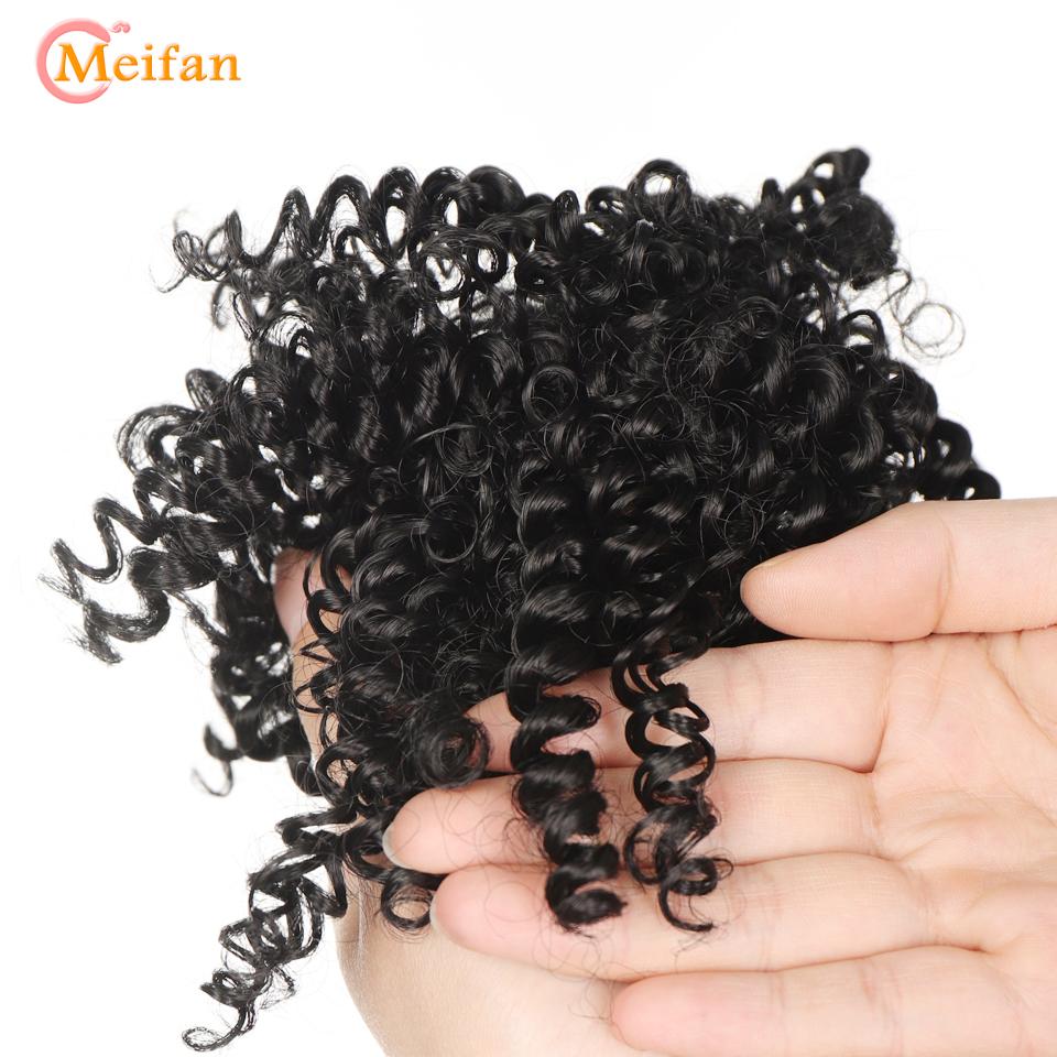 Synthetic Hair Bun Afro Kinky Short Curly Chignon Hairpieces For Women Black Elastic Rubber Band Hair Extensions