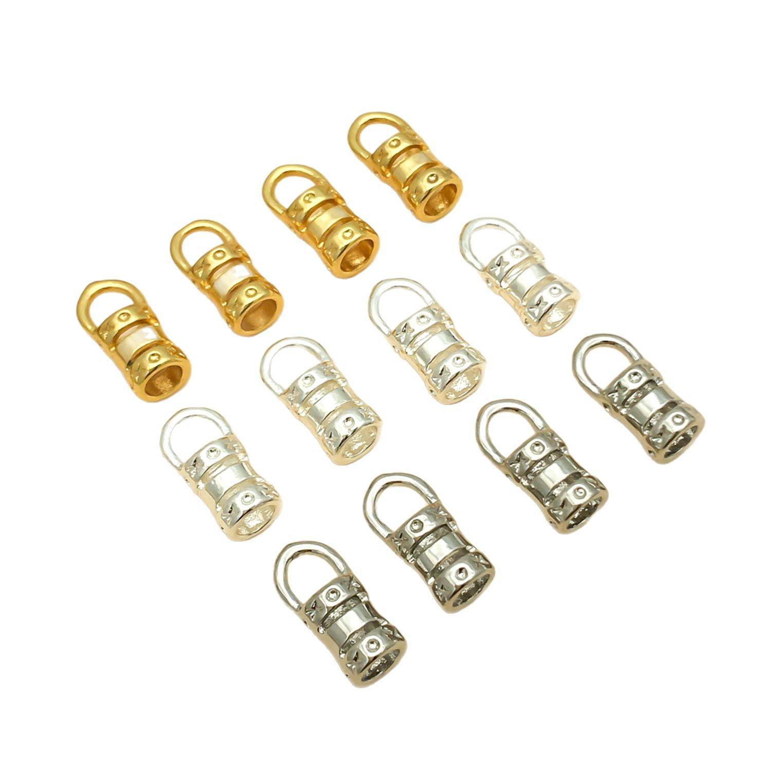 

Ожерелье из меди с покрытием из 18-каратного золота: Высокая стойкость цвета с универсальной застежкой и стальными концевиками цвета белого золота, обжимные бусины. 2.5x7mm Hole 1.5mm Clasp 0.126g