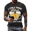 Vintage New 3D Print German Oktoberfest Beer Festival T-Shirt Costume Germany Beer Festival Graphic Tee Shirts Mens Clothing Top