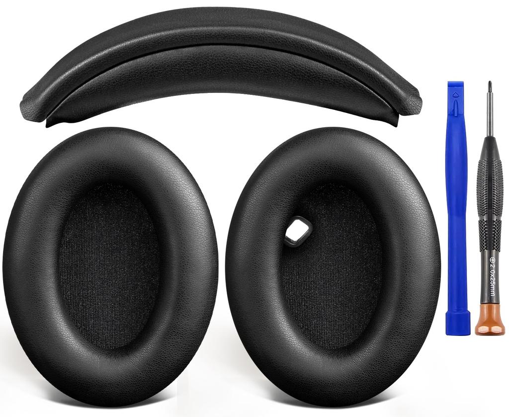SOULWIT Ear Pads Headband Set for Sony Headset Replacement Headphone Replacement DIY Head Strap Pad Repair Parts + WH-1000XM4 (WH1000XM4) Over-Ear
