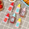 4pcs - Mini Condiment Squeeze Bottles - Easy To Fill & Clean - Durable & Portable for Lunches, Picnics, and Kitchen Organization