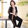 Women's 2025 Autumn Golden Velvet Plus Size Tracksuit Set