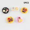 5Pcs 1/12 Dollhouse Miniature Breakfast Plate Egg Bread Simulation Mini Food Model Ornaments Dolls House Accessories Random Sent