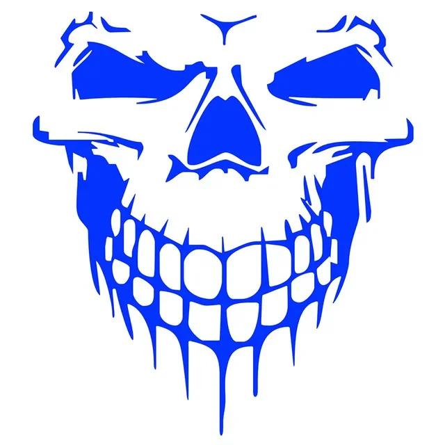 1 Stück Totenkopf Kopf Autoaufkleber und Abziehbilder Reflektierendes Vinyl Auto Styling Motorhaube Tür Fenster Auto