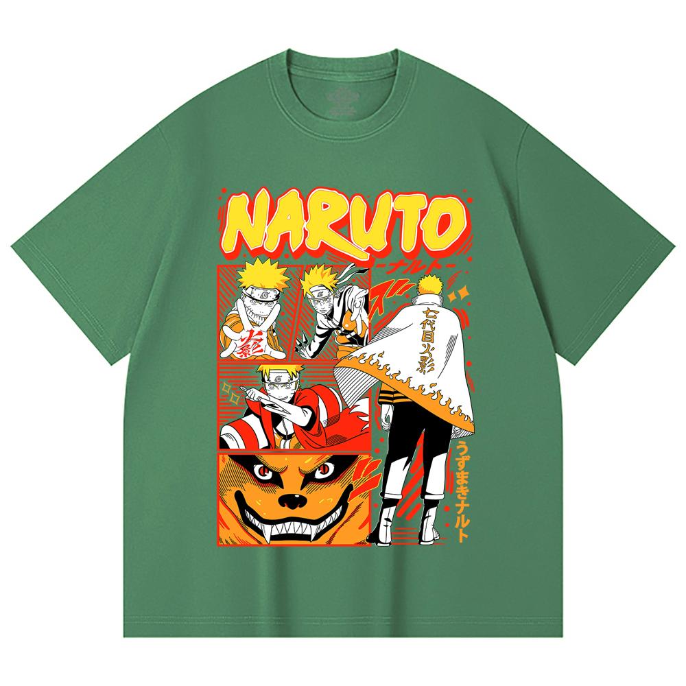 230 Gsm 100% Cotton Naruto V2 Hokage Print Unisex Heavy Cotton T Shirt
