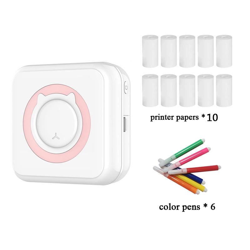 Cross-border Student Pocket Mini Inkless Photo Printer for Data Label and Question Search