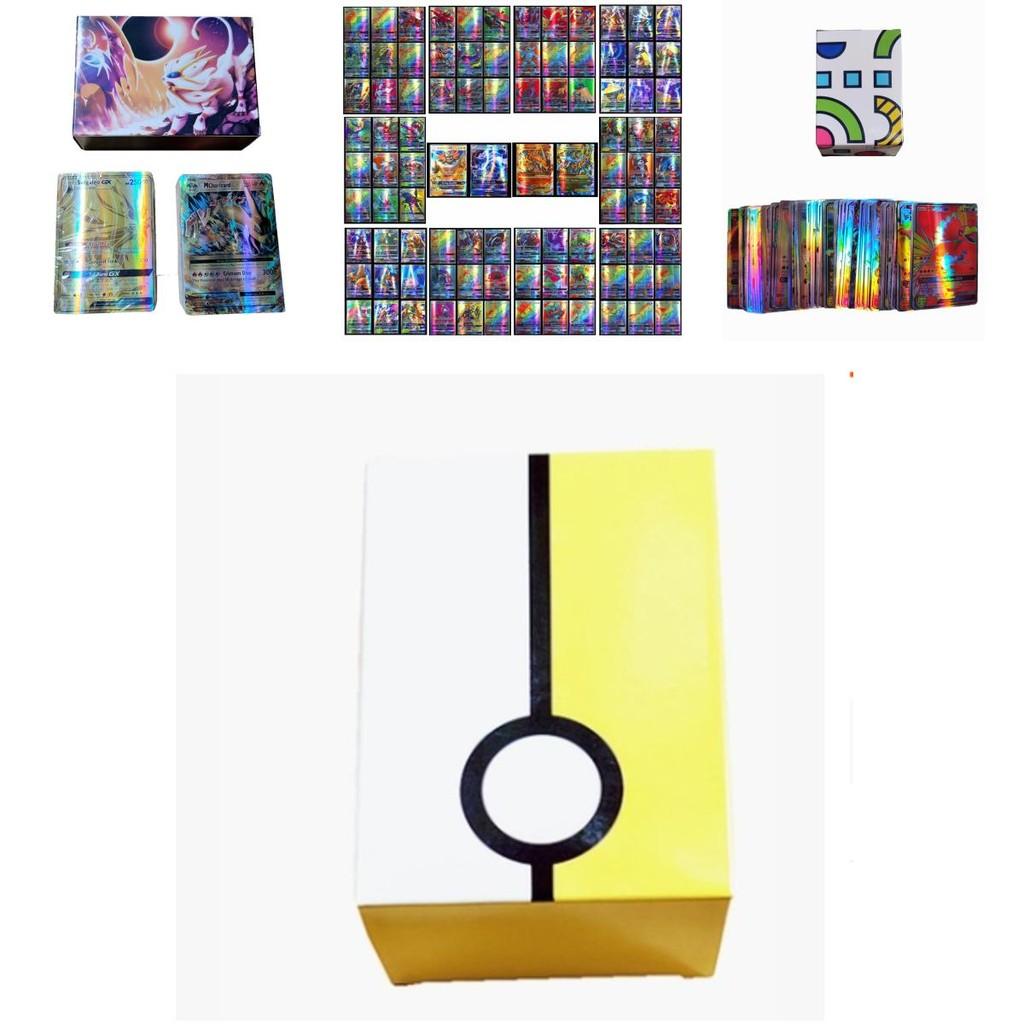 Exquisites Pokemon Tcg Kartenset mit 100 Karten, einschließlich Vmax, Gx und Mega-Features