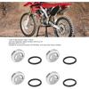 Brake Clutch Master Cylinder Sight Glass Set, Set of 4 Front Rear Brake Master Cylinder Reservoir Sight Glass Lens with O Ring for Motorcycle Scooter