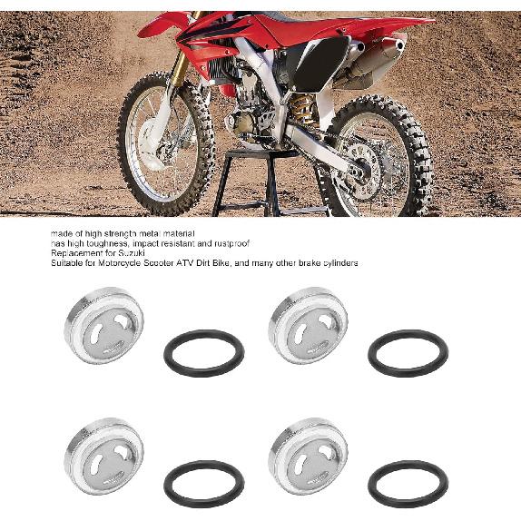Brake Clutch Master Cylinder Sight Glass Set, Set of 4 Front Rear Brake Master Cylinder Reservoir Sight Glass Lens with O Ring for Motorcycle Scooter
