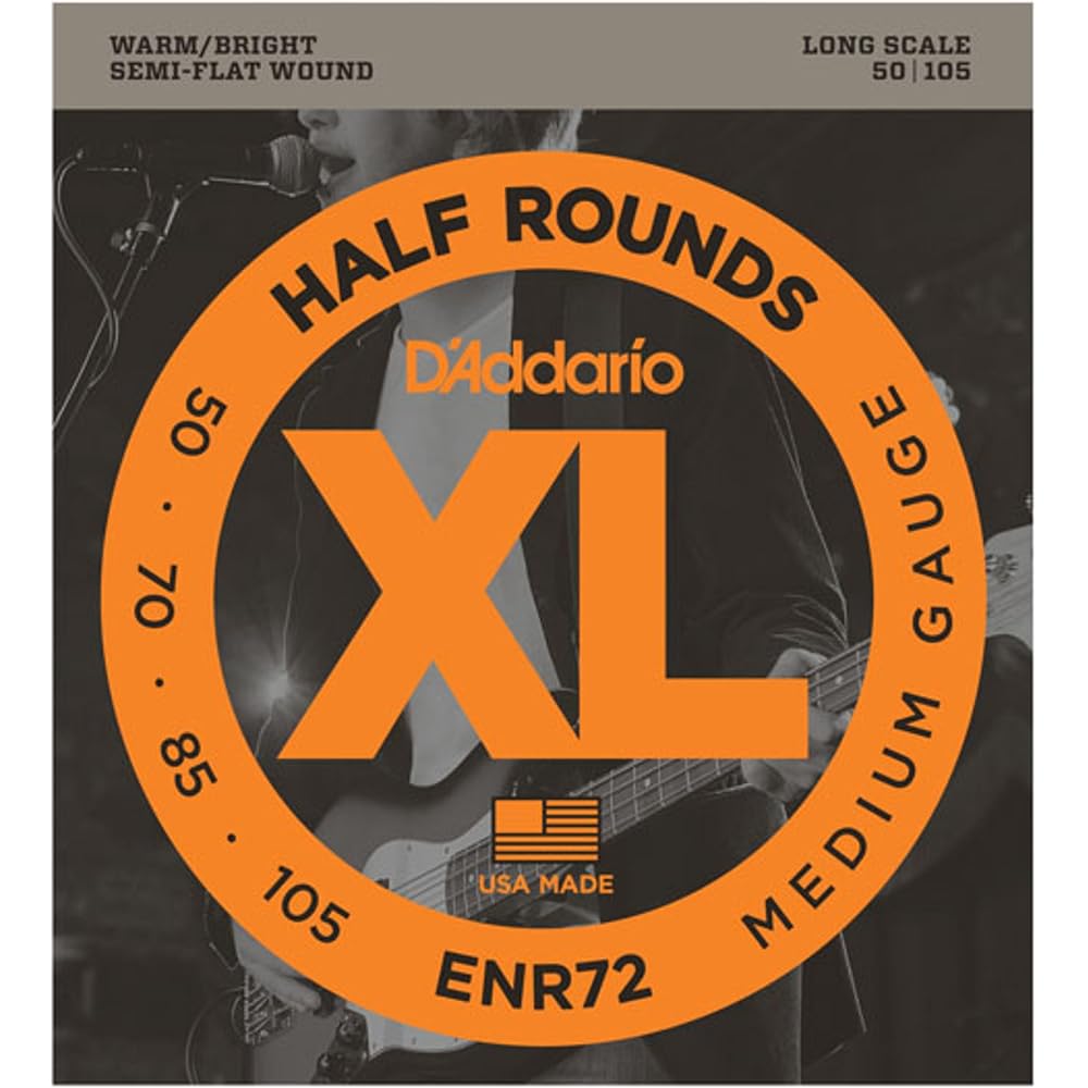 D'Addario Daddario Bass Strings Half Round/Pure Nikkel Long Scale .050-.105 ENR72 [Domestic Genuine]