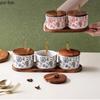 Keramik-Gewürzglas mit Blumenmuster Küchen-Gewürzbehälter Gewürzbox Salzglas Vorratsbehälter Gewürzgläser Gewürzflasche