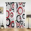 Circle Abstract Geometry Window Curtain Living Room Luxury Valance Curtain for Bedroom Home Kitchen Decor Curtain