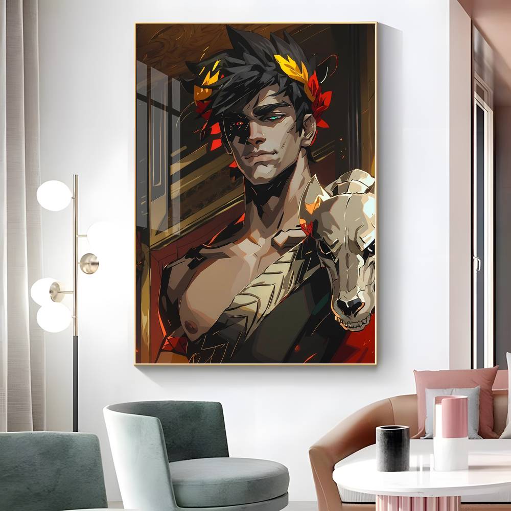 1pc Games Hades Poster Sticker Print Waterproof Wall Art For Living Room Bedroom Home Decor