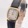 Used 20 Micron Gold Plated De Ville New Strap New Battery Quartz Ladies Watch 902