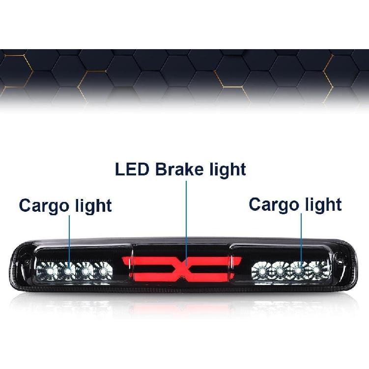 PIT66 3Rd Brake Light Compatible With 1999-2007 Chevy Silverado 1500 2500 3500 & HD Models /1999-2007 GMC Sierra 1500 2500 3500 & HD Models High