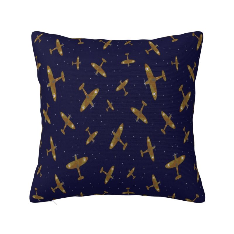 Custom Pilot Spitfire Pillow Case 40X40Cm Air Fighter Army Helmet Nordic Cushion Cover Car Pillowcase