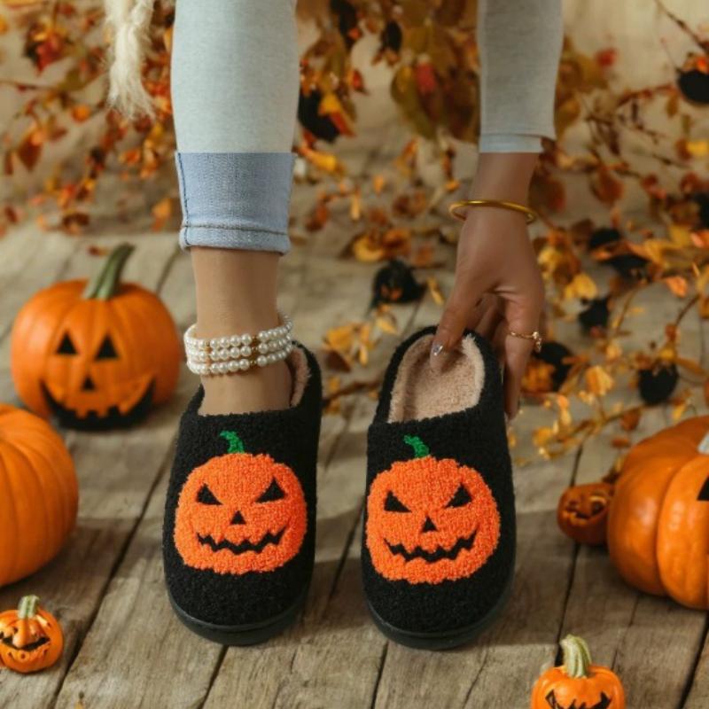 Fashion House Fuzzy Slipper Men Male Ghost Face Blue Evil Eye Home Shoes Plush Winter Warm Indoor Floor Non Slip Women Female Halloween