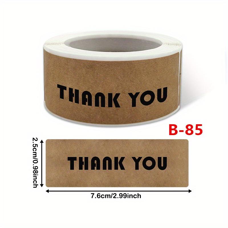 Adhesive Kraft Paper Thank You Stickers for Sealing & Baking - Cake Stickers for Order Packaging