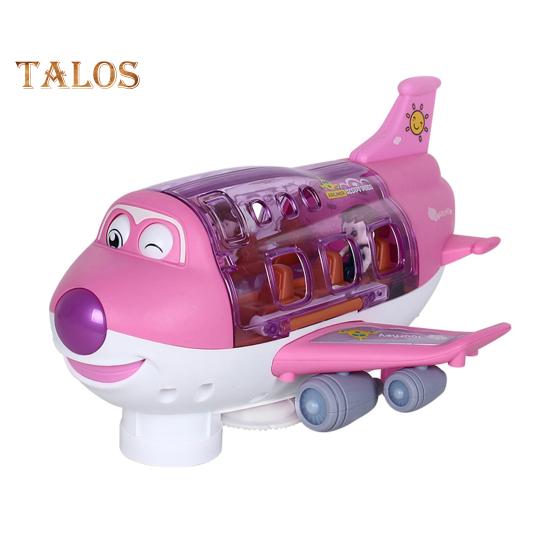 

Электрический игрушечный самолет с музыкальным светом, вращение на 360 градусов, интеллектуальный обход препятствий, детский трюковой самолет, игрушка для малышей, мальчиков и девочек, подарок розовый