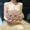 Grandi Pochette da Sera con Diamanti Borse per Donna Borsa da Festa Lusso WHTUOHENG Borsa a Mano a Ventaglio di Cristallo da Donna Clutch da Sera e Ballo