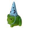 Cute Frog Resin Figurine with Party Hat Small Garden Animal Statue Mini Cartoon Frog Sculpture for Garden Yard Patio Desk Fantasy Home Decor