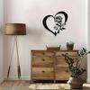 Metal Wall Art Heart Rose Garden Stake Romantic Gift Anniversary Valentine