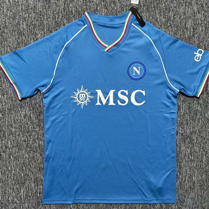 Maglia da Calcio Napoli 2023-24 Casa Trasferta Portiere Edizione Campione Commemorativa Cotone