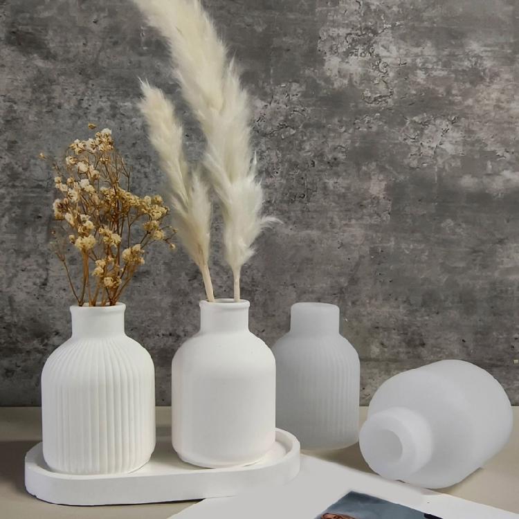 Elegant Designs Sturdy Silicone Molds for Vase Crafting Use with Resin Plaster or Concrete for Artistic Creation
